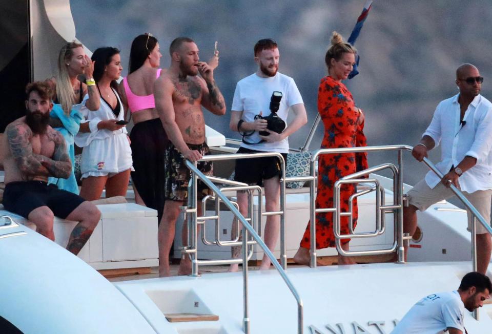 Conor McGregor enjoys luxury yatch holiday with family/friends in after banking £100m post