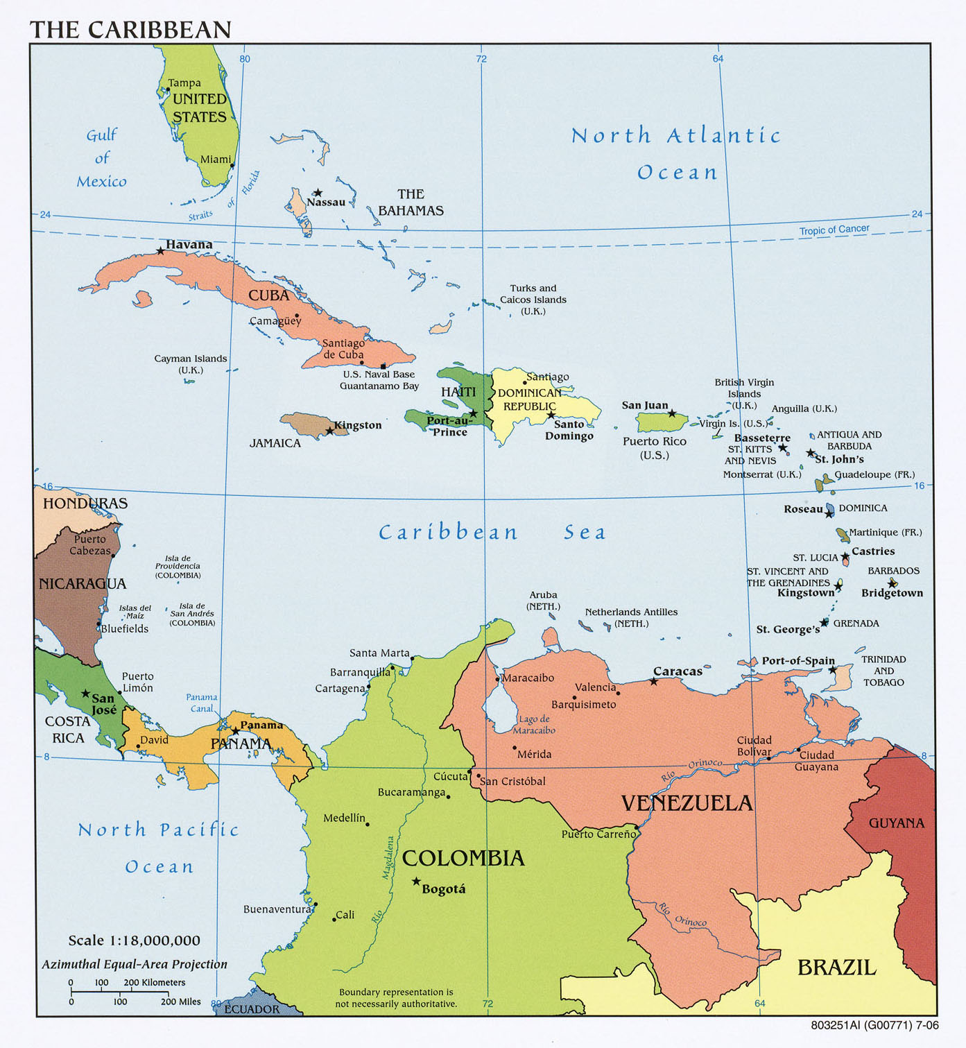 Kaart Caribbean | Kaart