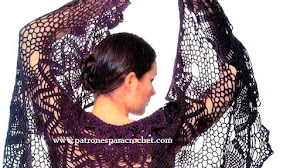 3 Patrones de Chales para tejer con Crochet