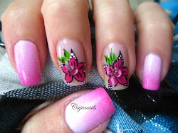 pink nails flower gradient nail nailart flowers rose