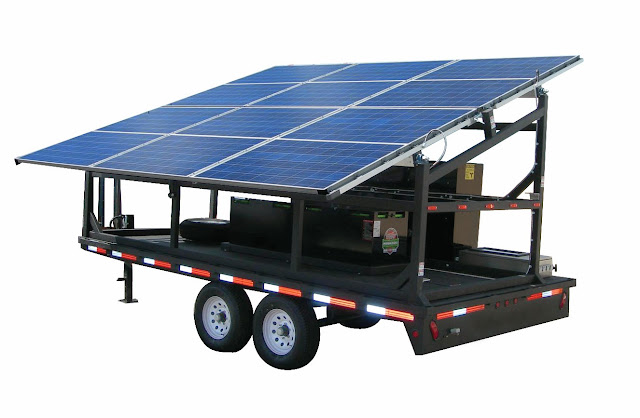 solar powered generator on a trailer