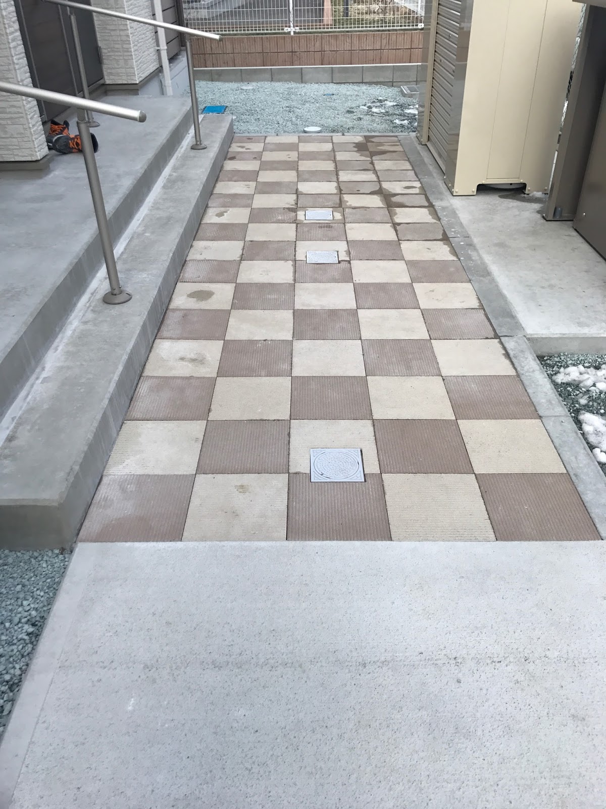 外構 エクステリア工事 仙台 日本ロテック ブログ アプローチ インターロッキングブロック工事