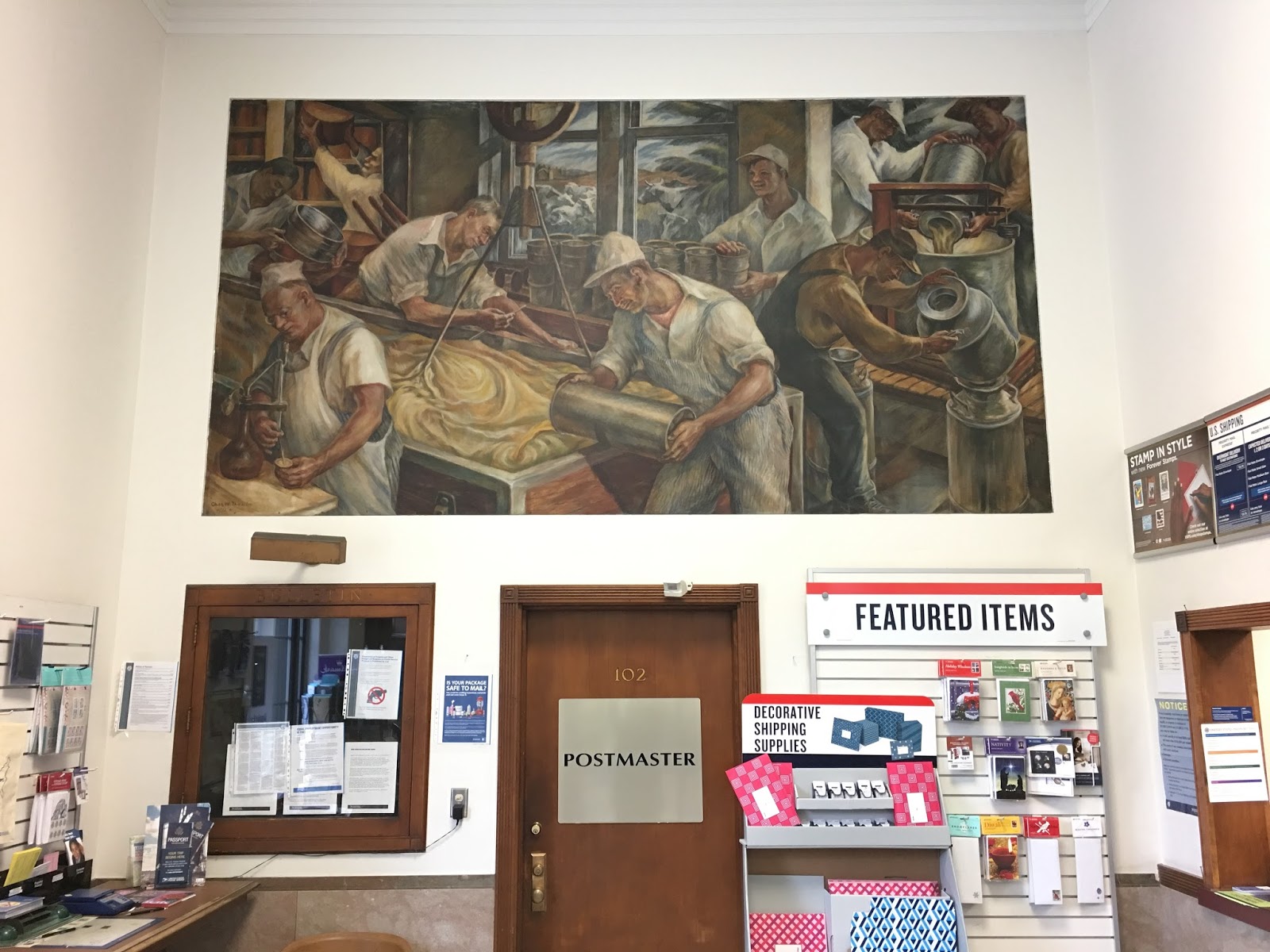 Nomadic Newfies Pymouth Post Office Mural
