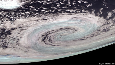 

Satellite image of the massive storm, north coast of Antarctica, March 5, 2014.

