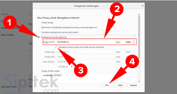 Memasang proxy di Mozila Firefox Memasang proxy di Mozila Firefox
