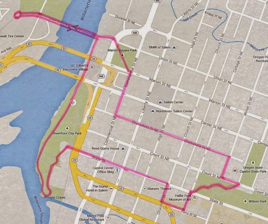 Walks and Hikes in Portland and Beyond Salem, Downtown and Waterfront