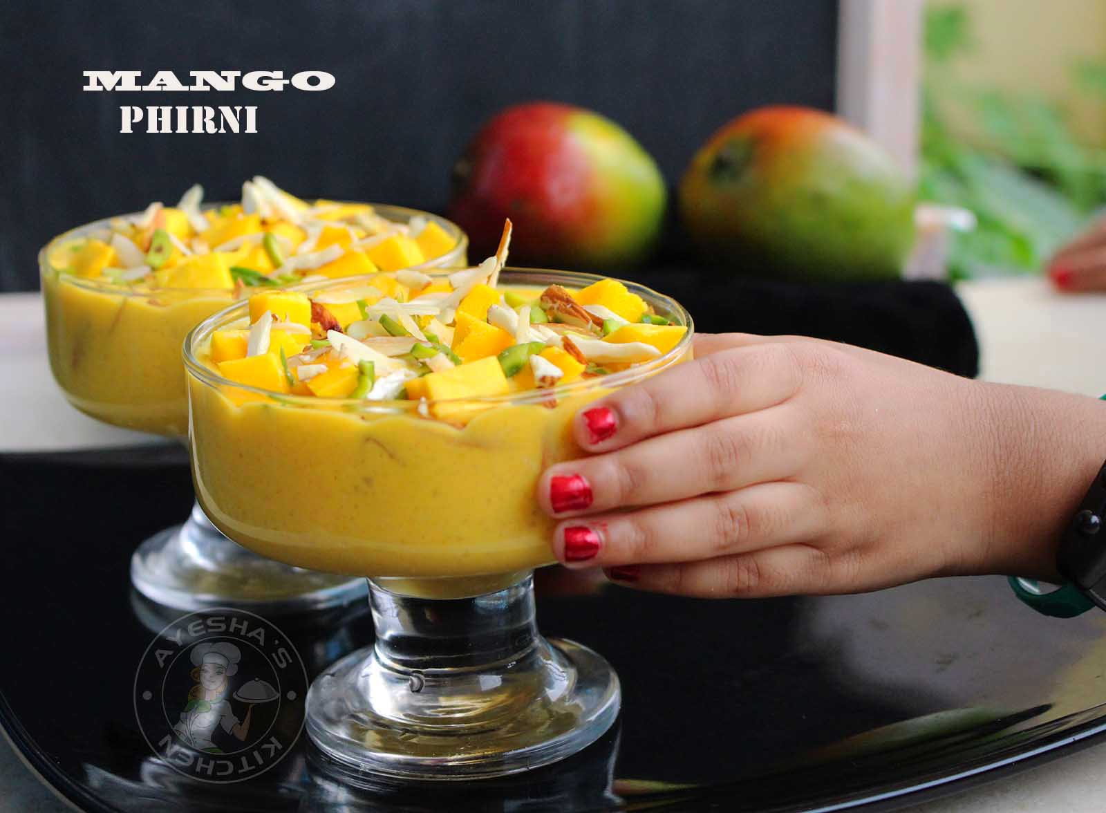MANGO DESSERT RECIPES MANGO PHIRNI / AAM KI PHIRNI