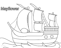 Mayflower coloring page 1