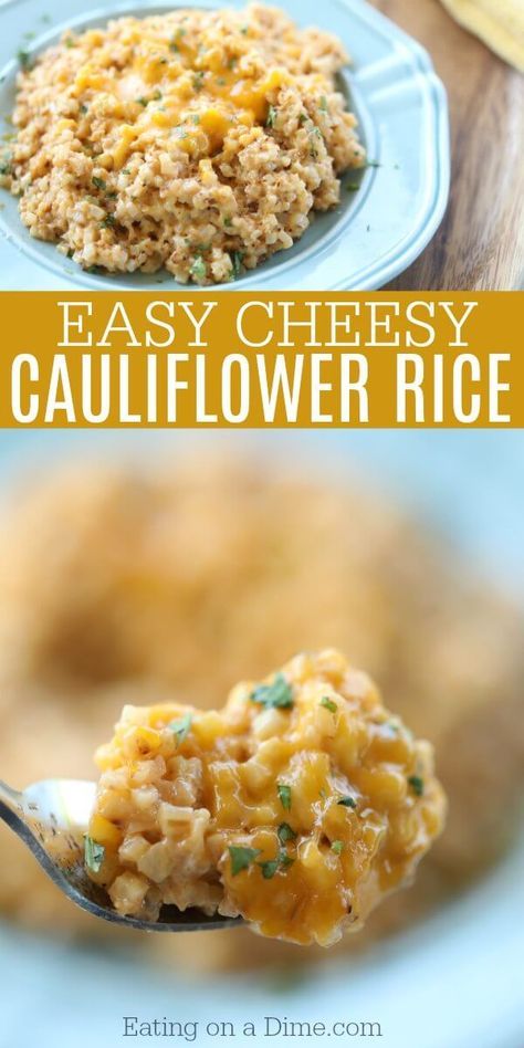 Looking for an easy keto side dish? You're going to love Easy Cheesy Cauliflower Rice. With just a few ingredients you can have Keto Cheesy Cauliflower.