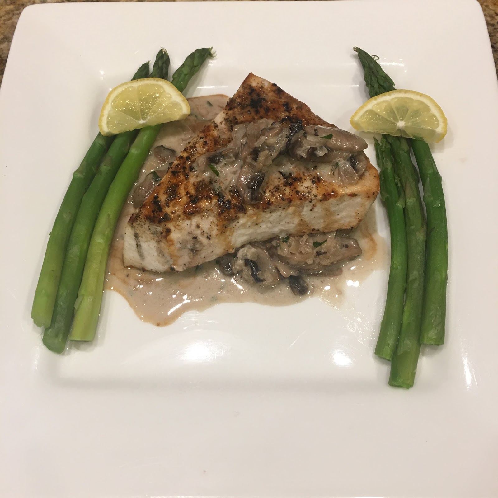 GREAT EATS HAWAII SWORDFISH WITH MUSHROOM CREAM SAUCE