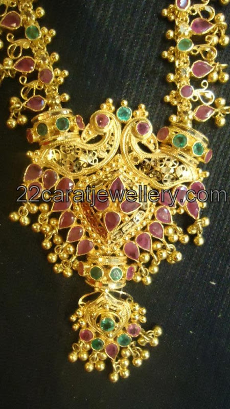Gundla Mala with Gemstones - Jewellery Designs