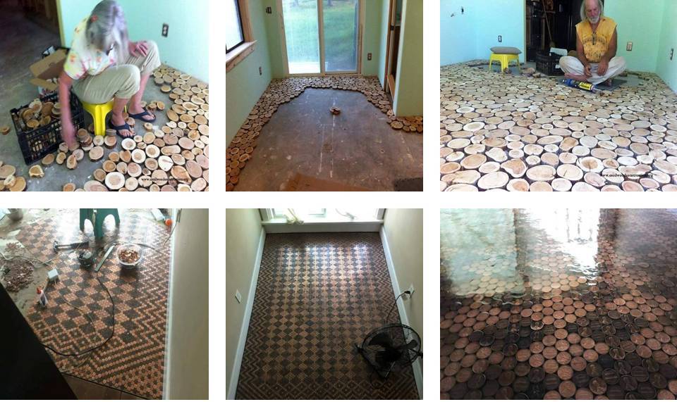 How To Make A Penny Floor Decor Units