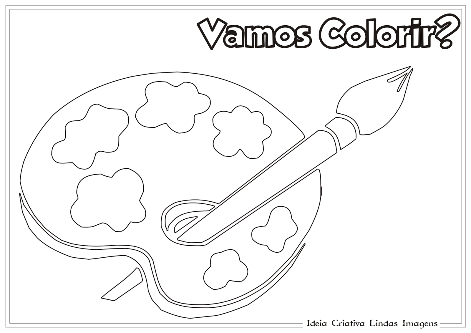 Desenho de Pincel e tinta para Colorir - Colorir.com