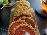 Resep Cara Membuat Red Velvet Nougat Roll Cake