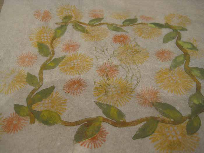 Addicted to Art Tissue Stamping with PaperArtsy Fresco paints