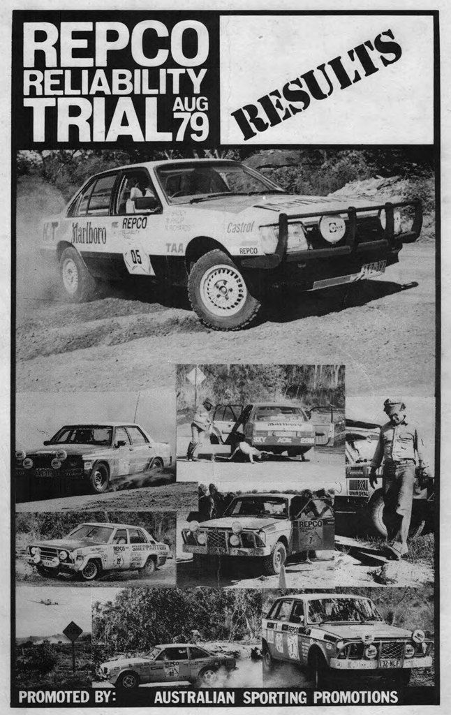 Bob Richards Toyota >> REPCO RELIABILITY TRIAL 1979: Results Bob Richards Toyota >> REPCO RELIABILITY TRIAL 1979: Results