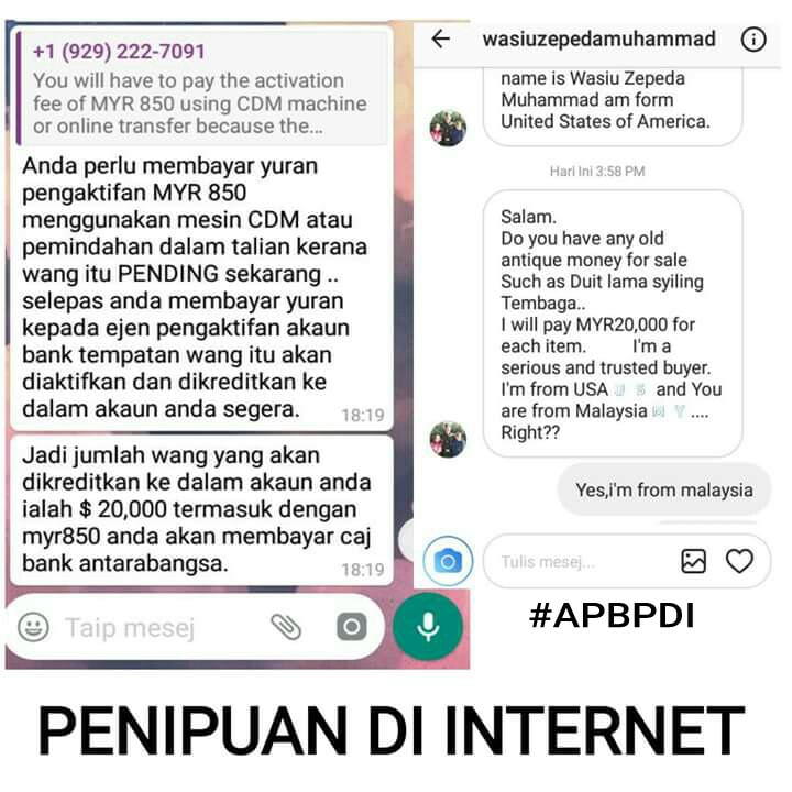Penipuan scammer di internet - penipu online minta yuran ... Penipuan scammer di internet - penipu online minta yuran ...