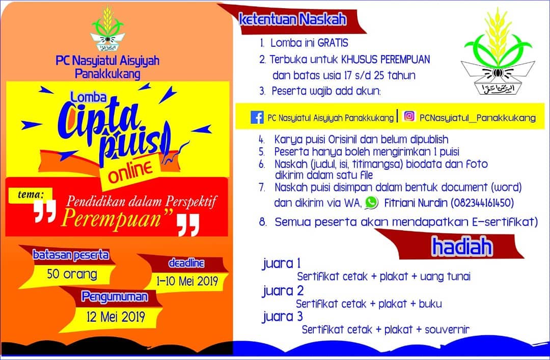 Lomba Cipta Puisi Tema Pendidikan Dalam Perspektif Perempuan Lomba Menulis Cerpen 2021 Lomba Cipta Puisi Tema Pendidikan Dalam Perspektif Perempuan Lomba Menulis Cerpen 2021