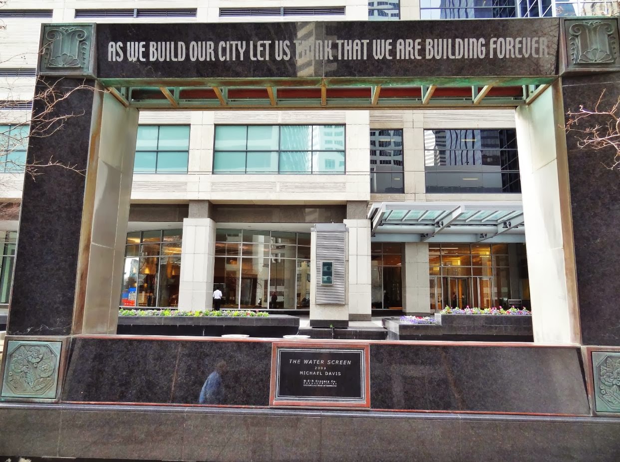 Houston in Pics Metropolitan water feature with flowers Main Street