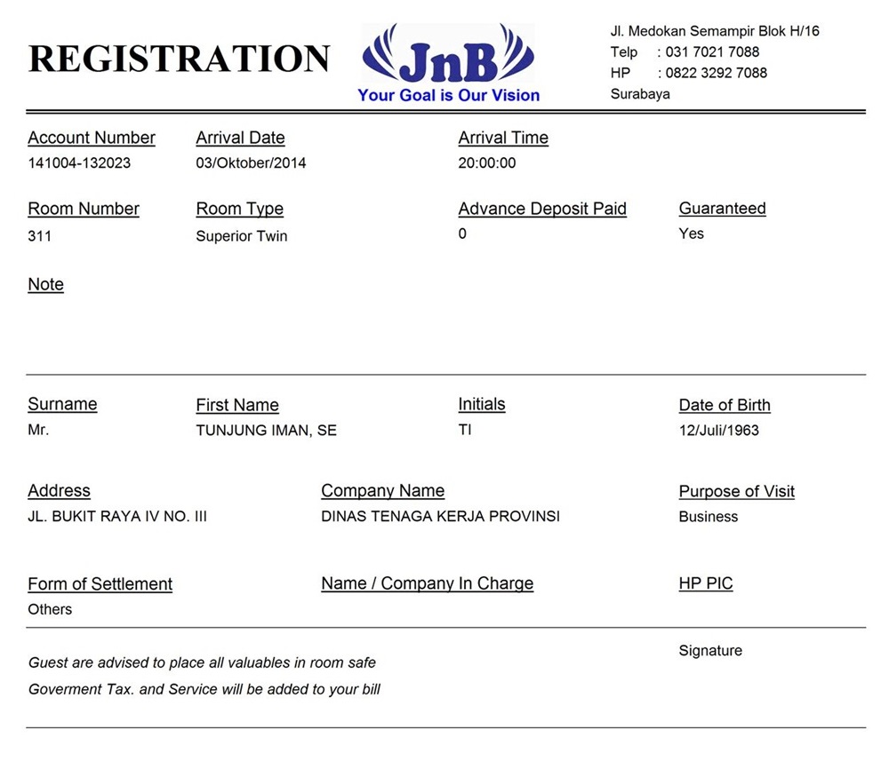 Gold Vision Hotel And PABX Telephone Billing System