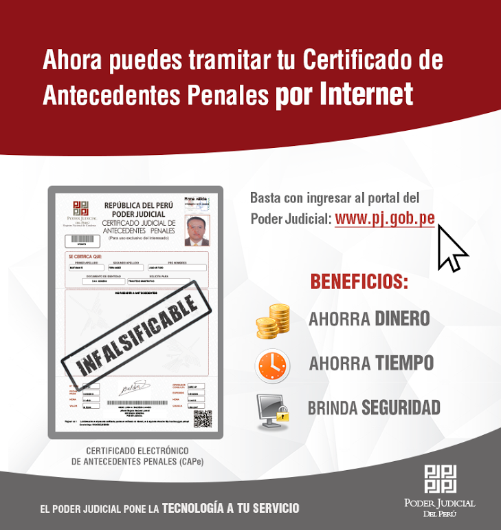 Certificado de antecedentes Penales En linea