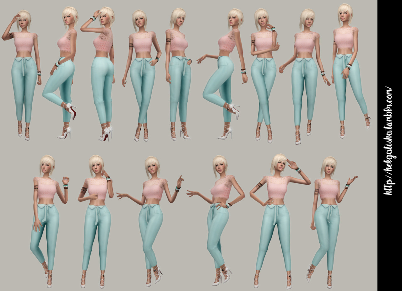 My Sims 4 Blog: Model Poses by Helgatish.
