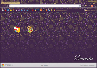 Purple Rainbows Google Chrome Theme