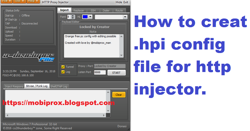 HTTP INJECTOR CONFIG HOW TO CREAT .HPI CONFIG FILE FOR DESKTOP VERSION