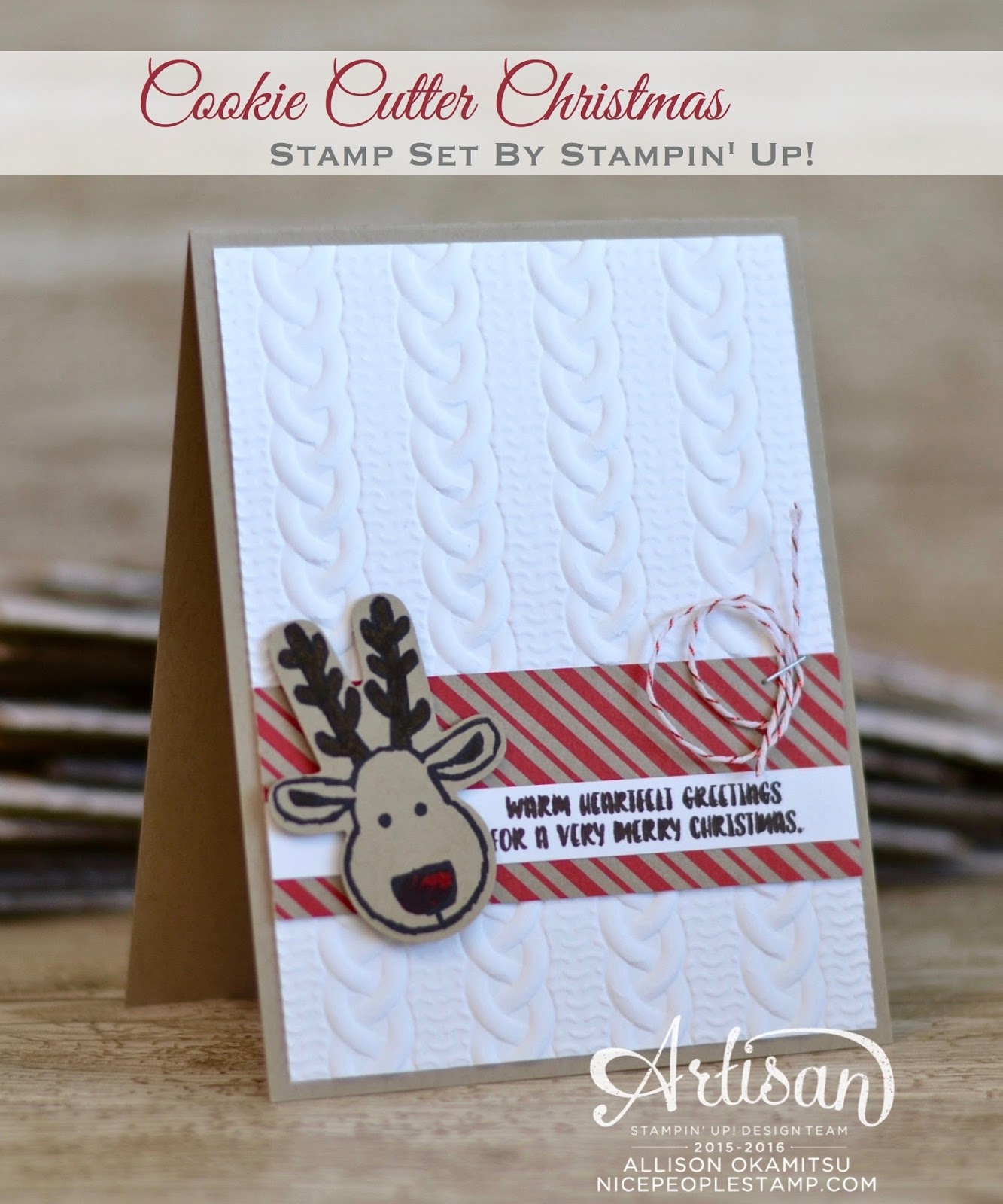 nice people STAMP! Stampin' Up! Canada Cookie Cutter Christmas Cards