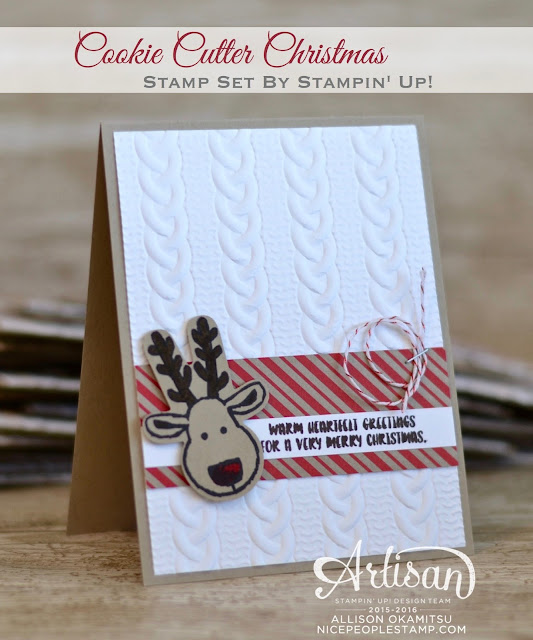 nice people STAMP! Stampin' Up! Canada Cookie Cutter Christmas Cards
