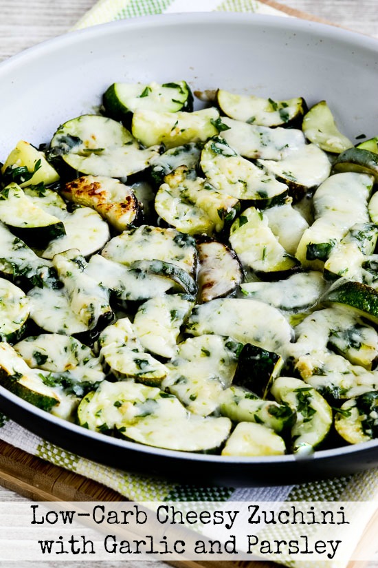 Low-Carb Cheesy Zucchini with Garlic and Parsley