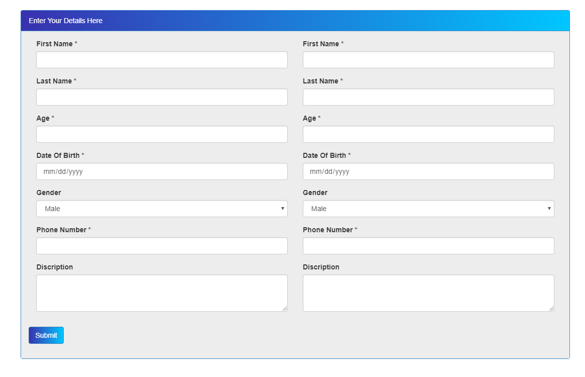 Informatics People SharePoint developer Bootstrap Registration Form