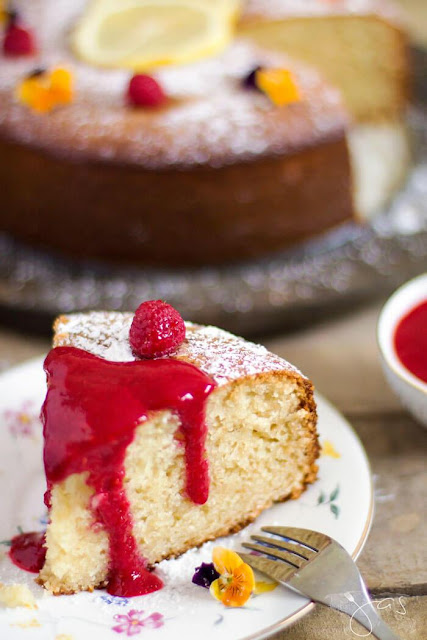 French Lemon Yogurt Cake by All That's Jas raspberry lemon yogurt cake