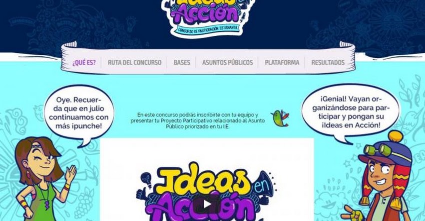 MINEDU convoca a tercera edición de concurso Ideas en Acción 2018 - www.minedu.gob.pe MINEDU convoca a tercera edición de concurso Ideas en Acción 2018 - www.minedu.gob.pe
