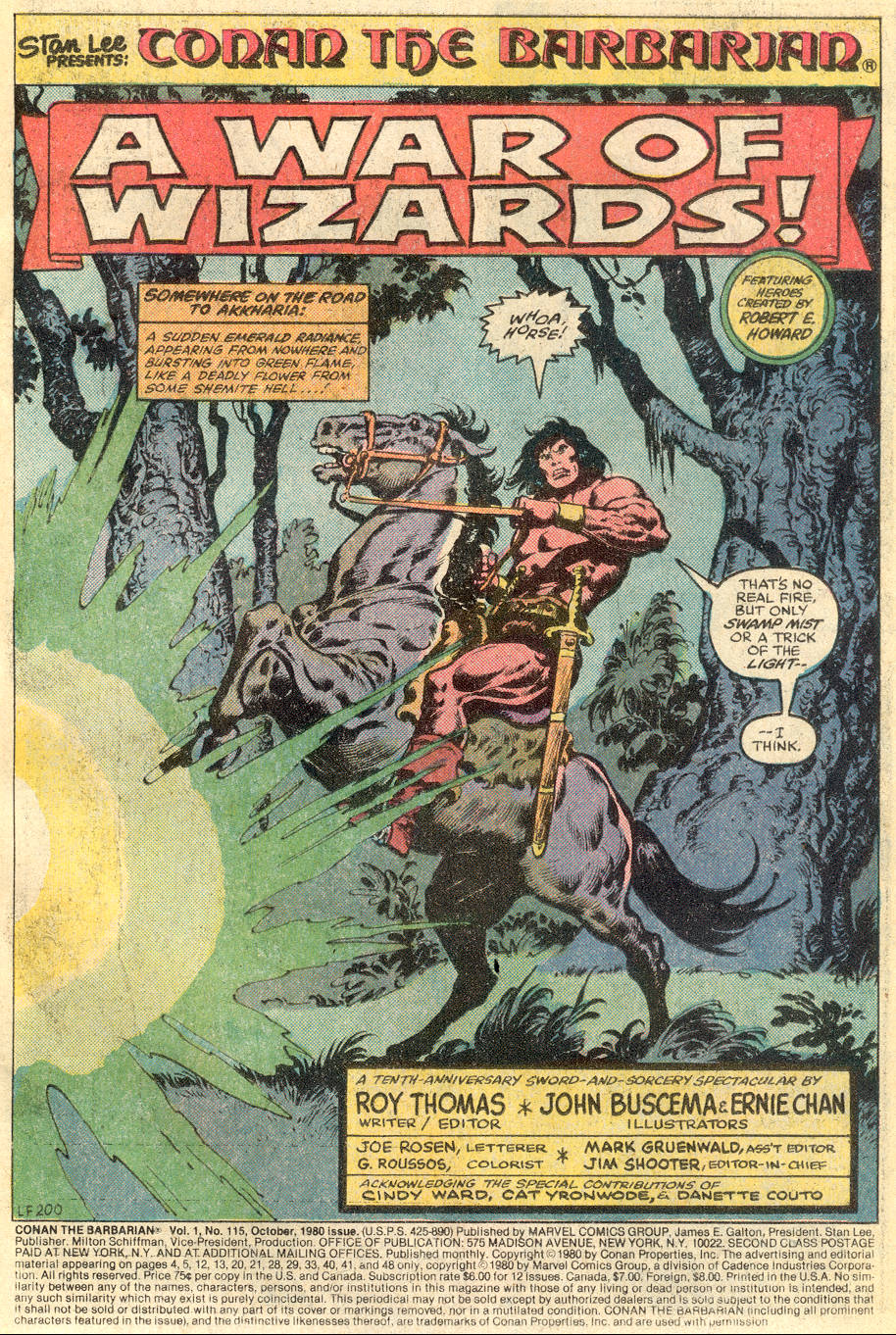 Read online Conan the Barbarian (1970) comic -  Issue #115 - 2