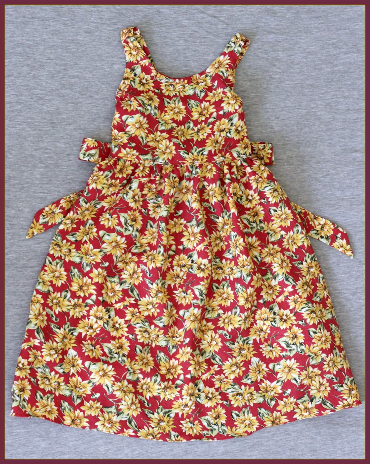 Peaches and Bees: Sunflower Summer Dress for Little Momo