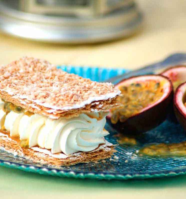 Easy Food Recipes and Cooking Passionfruit and Coconut Cream Slices