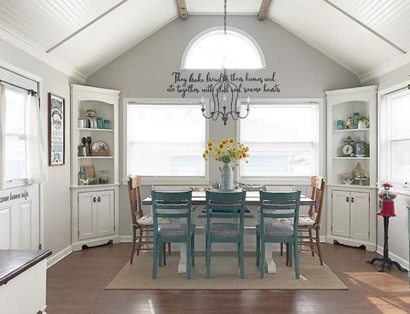 Build your own dining room hutch to fill in an awkward corner