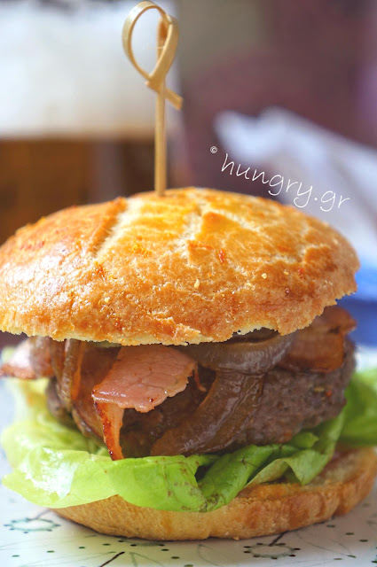 Caramelized Onion-Bacon Beef Burgers