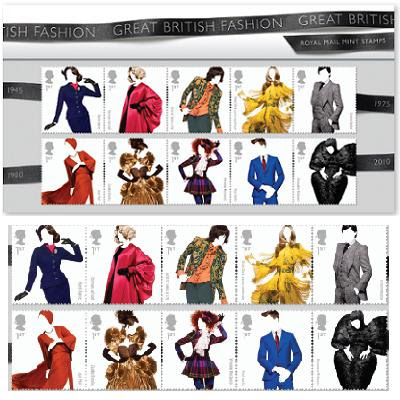 Royal Mail Does Great British Fashion Limited Edition Stamps