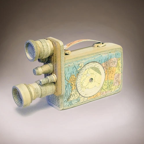 05-Bell-and-Howell-Ching-Ching-Cheng-Vintage-Camera-Sculptures-Made-of-Books-and-Maps-www-designstack-co