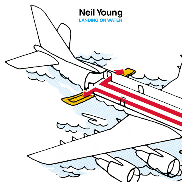 neil young, landing on water, geffen, la chanson du dimanche, people on the street, touch the night, weight of the world, discographie Neil Young