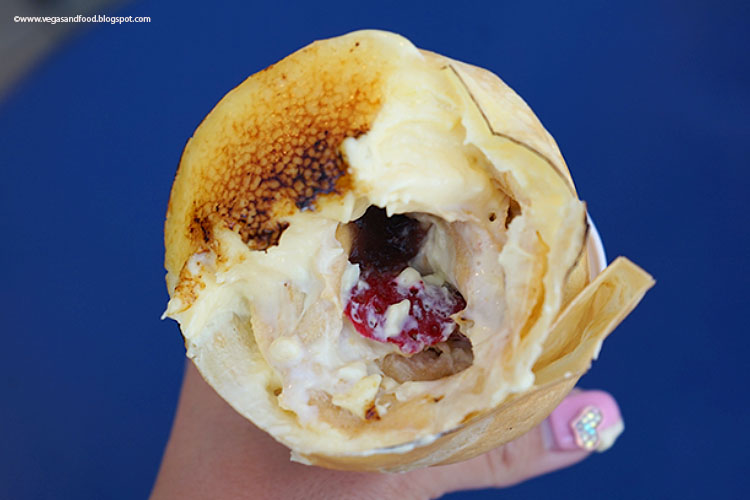 Creme brulee crepe at millet crepe in Sawtelle Vegas and Food