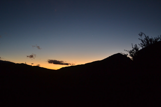 brightening sky