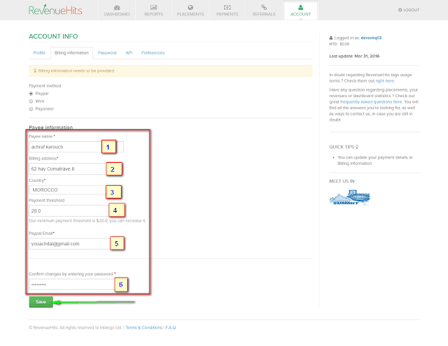 شرح مفصل لموقع revenuehits بديل ادسنس + إثبات دفع 