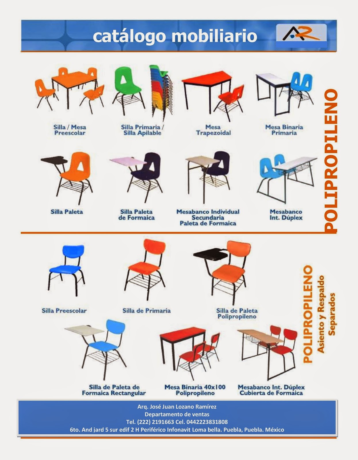 Ventas de muebles de oficina, escuelas y gimnasios al aire libre