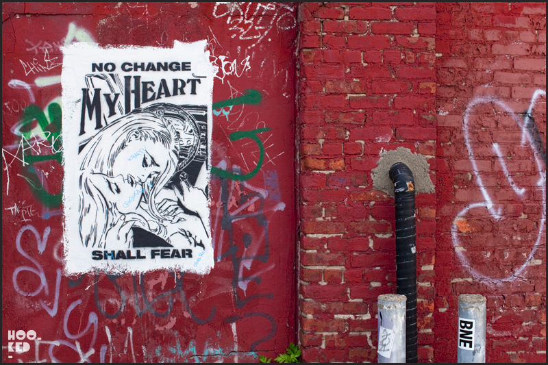 New York street art featuring stencil work by Brooklyn collective Faile.