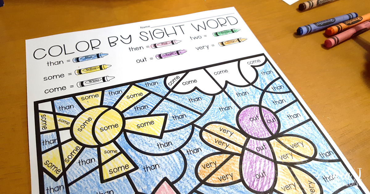 Spring Color by Sight Word | Sara J Creations