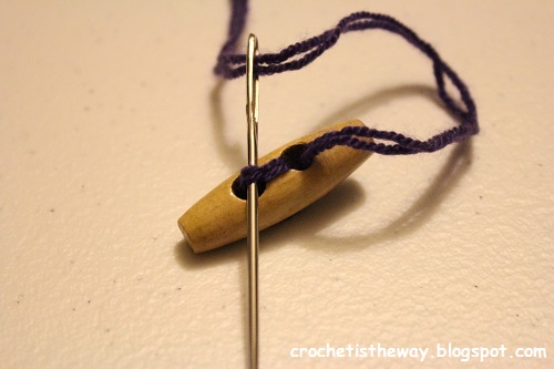 Crochet is the Way: How to Sew a Toggle Button