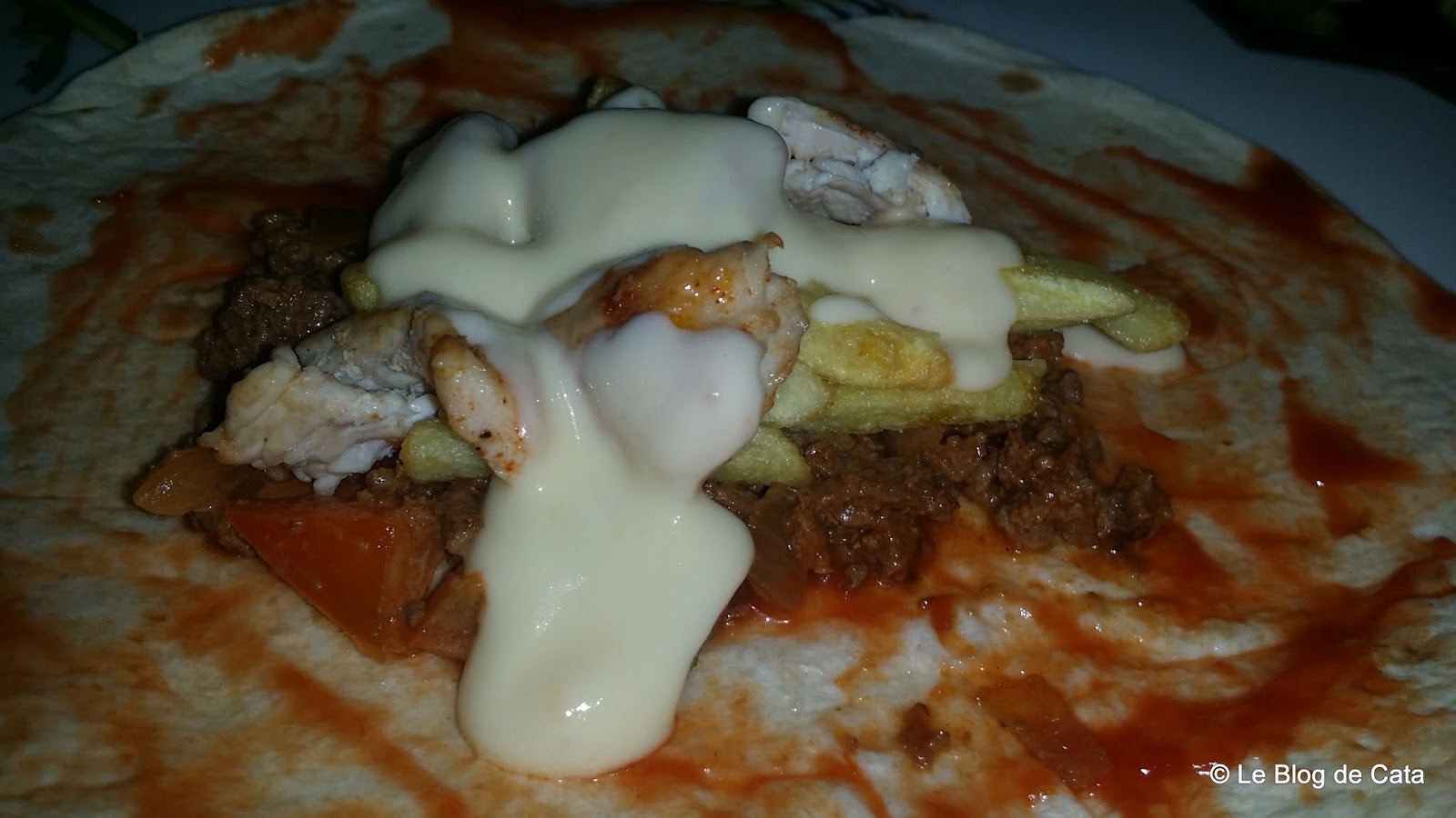 Tacos lyonnais à la sauce gruyère